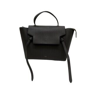Celine Belt Bag black grained calfskin leather